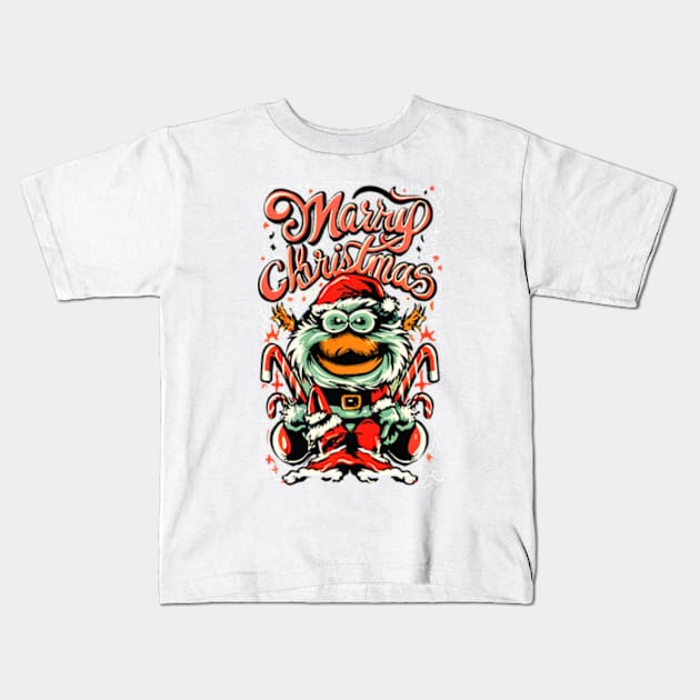 Muppet Christmas Carol - Gonzo Santa Kids T-Shirt by elegantelite